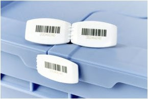 Bito Plombe Paar MBP32-1 L weiß laserbeschriftet mit Barcode aus Kunststoff - Bild 1