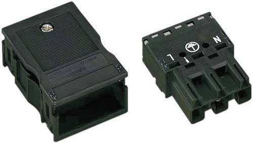 WAGO WINSTA MIDI Netz-Steckverbinder 770-113/K010-165, gerade, 2 + PE, 25A, Schwarz - Bild 1