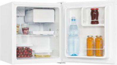 Mini Kühlschrank exquisit in Weiß mit 43 l Volumen, 70 W Leistung und wechselbarem Türanschlag, B: 44 cm, T: 47 cm, H: 51 cm - Bild 1