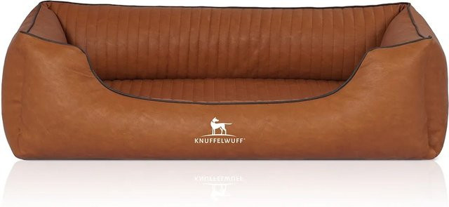 Knuffelwuff Hundebett Chesapeake Orthopädisch aus Kunstleder XXL B: 120 cm, T: 85 cm, Farbe: Rusty/Terracotta - Bild 1