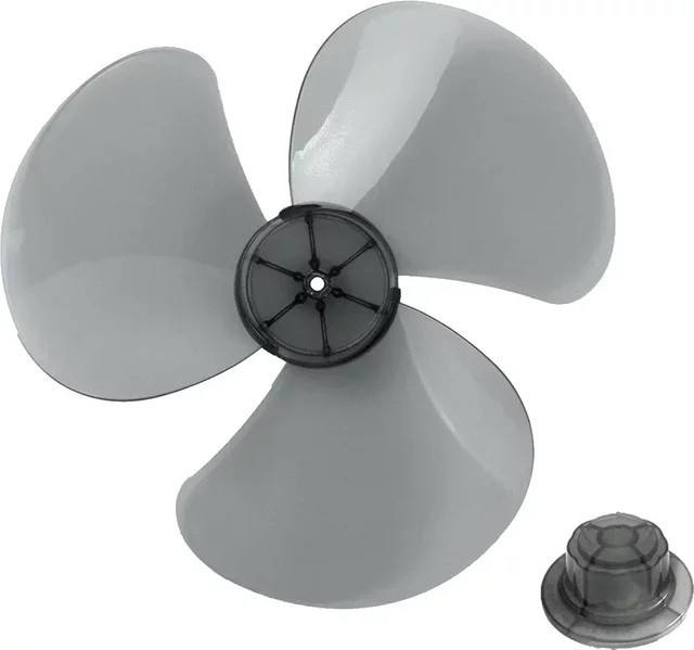 LEENKEA Tischventilator Zubehör: Kunststoff-Lüfterflügel mit 3 Blättern, Durchmesser: 28 cm, Schwarz und Transparent - Bild 1