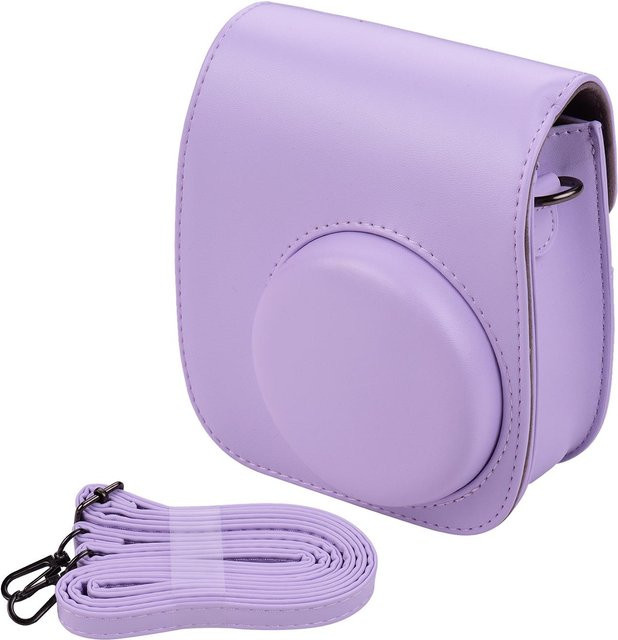 Tragbare Sofortbildkamera-Tasche aus PU-Leder mit Schultergurt für Fujifilm Instax Mini 11 in Lila - Bild 1