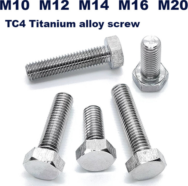 TC4 Titanlegierung Außensechskantschraube Gr5 in Silber M10 M12 M14 M16 M20 nach GB5783 Standard - Bild 1