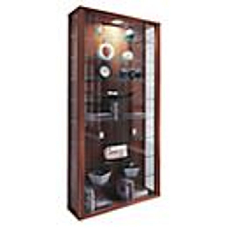 VCM Wandvitrine Vitrosa Maxi in Nussbaum mit ESG-Sicherheitsglas und Glastüren, B/T/H: 59 x 18 x 113 cm - Bild 9