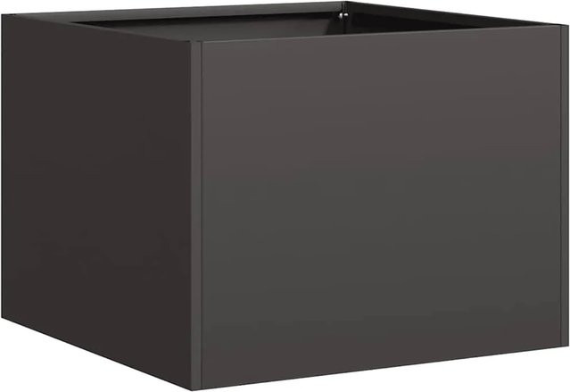 vidaXL Pflanzkübel aus Stahl in Schwarz, B/T/H: 40 x 40 x 30 cm - Bild 1