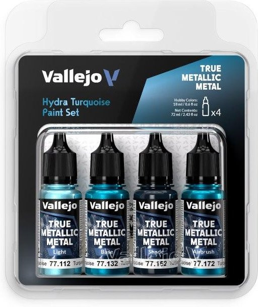Vallejo TMM Hydra Turquoise, Farb-Set, Nachfüllpack, 4 x 18ml - Bild 1
