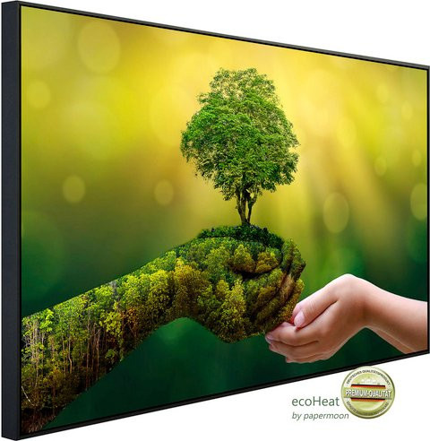 papermoon EcoHeat Infrarotheizung Hände mit Baum in Bunt mit Matt-Effekt, App-Steuerung und Überhitzungsschutz - Bild 1