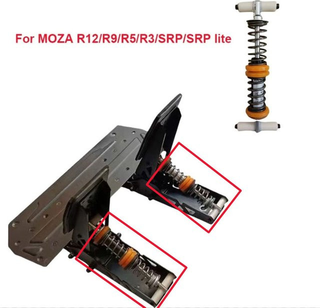 MOZA Racing Mod Kit für Pedal Kupplung Gas Bremse mit hydraulischem Federdämpfer in Schwarz für MOZA R12 R9 R5 R3 - Bild 1