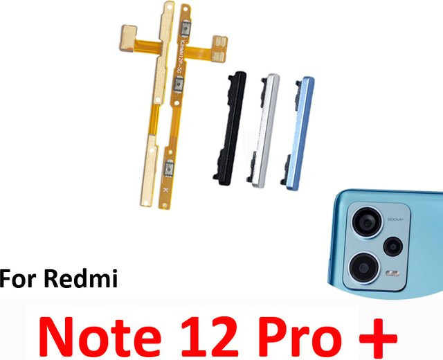 Xiaomi Redmi Note 12 Pro+ Plus 5G Lautstärketasten und Stromsteuerung Flexkabel Reparaturteil in Schwarz - Bild 1