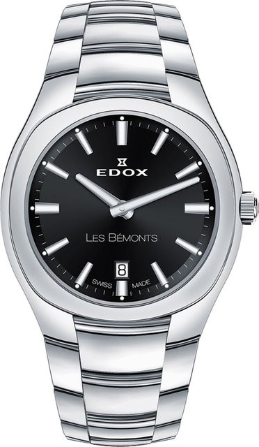 Edox Damenuhr, Quarz, Edelstahl, Schwarz, 30 mm, 3 ATM - Bild 1