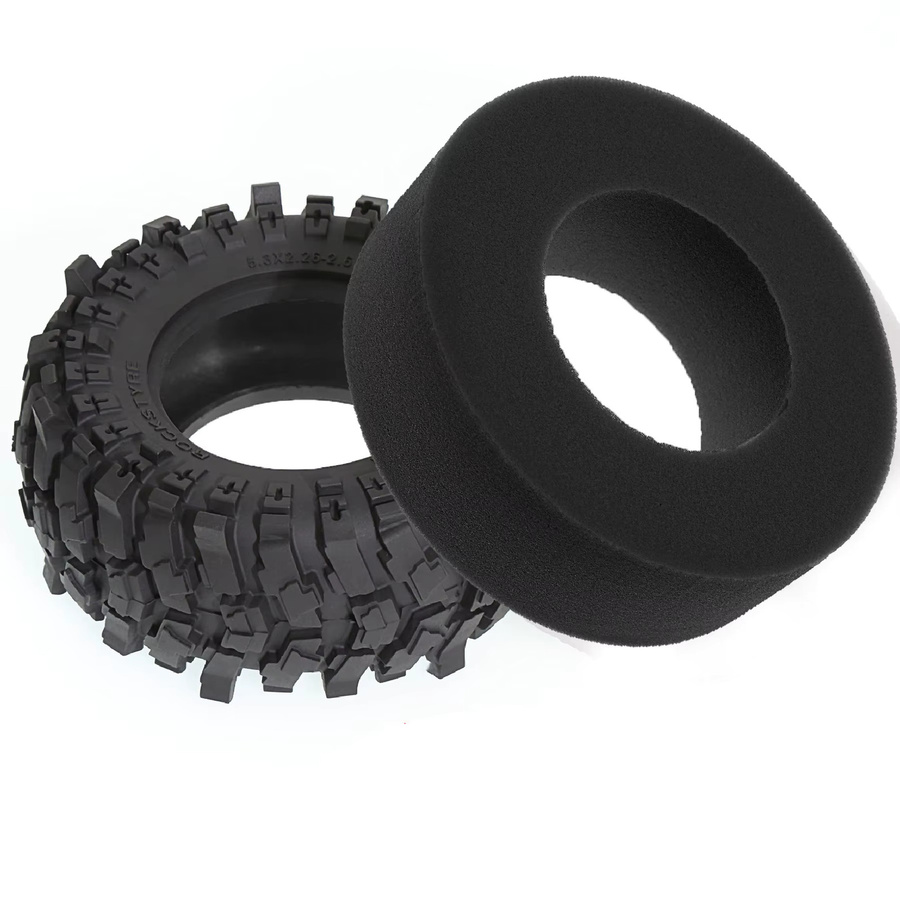 RS RC Crawler Reifen, 2,6'', 5,3'' OD, Gummi, Schwarz - Bild 4
