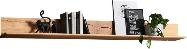 Wandboard aus massiver Wildeiche von Manufakt in Braun, modern und matt - Bild 1