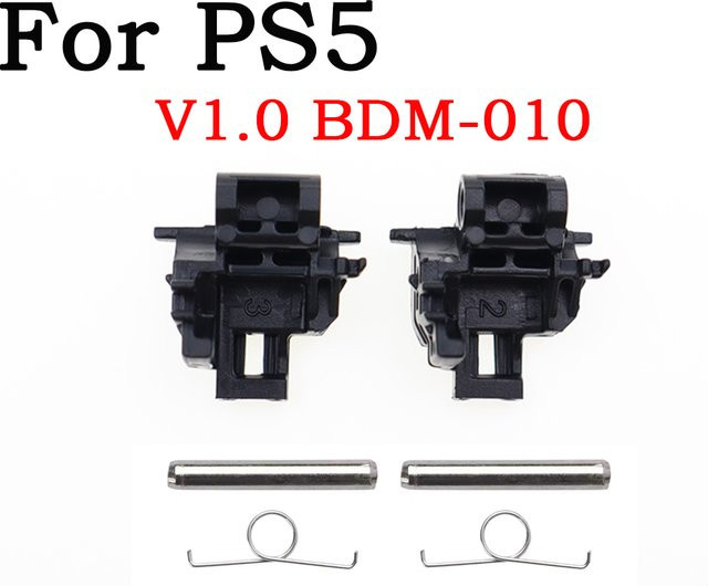 TingDong 1/10 Set Kleine Trigger-Halterung für PlayStation 5 PS5 BDM-010 Controller L2 R2 Tasten Drehhalterung Innenrahmen in Schwarz - Bild 1