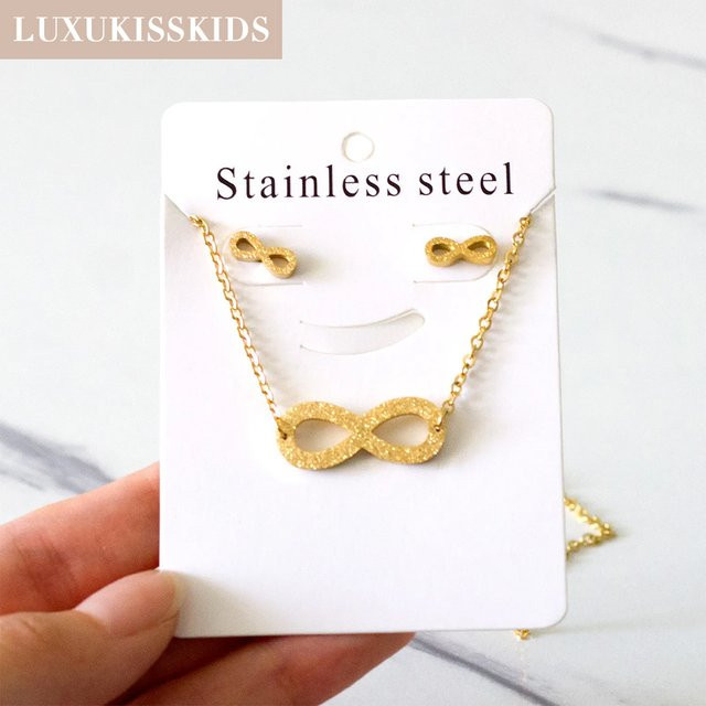 LUXUKISSKIDS Schmuck-Set, Edelstahl, Halskette, Ohrringe, Damen - Bild 1