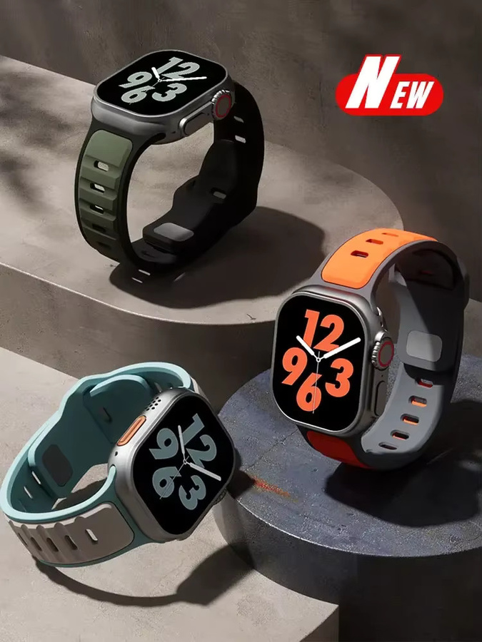Uhrenarmband Silikon, Schwarz, Unisex - Bild 4