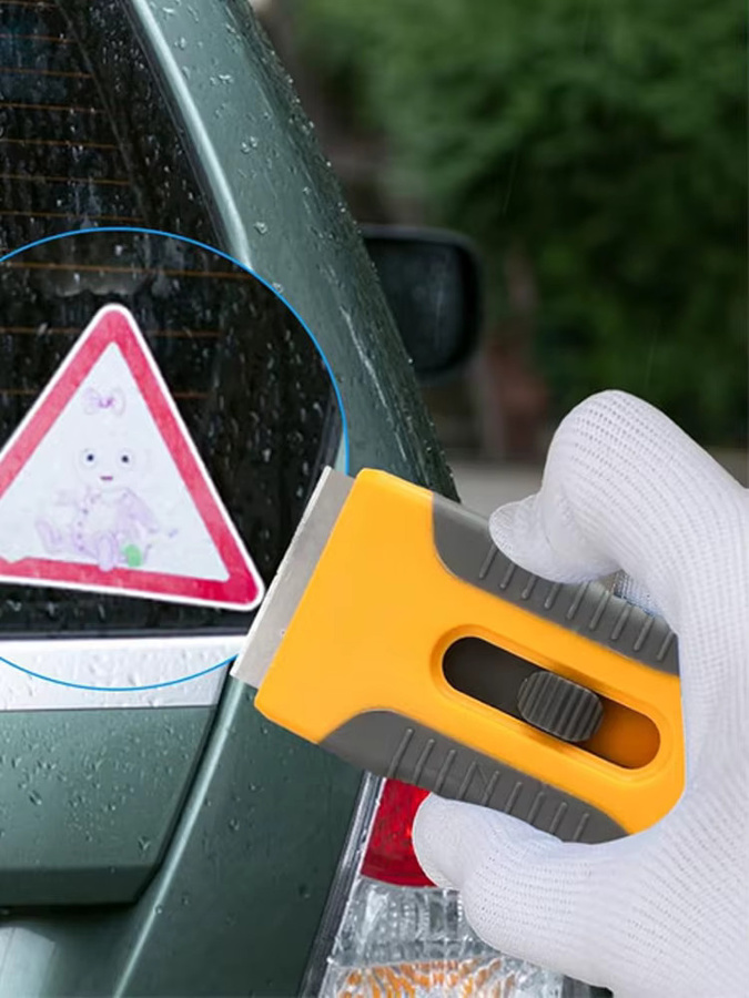 NeoWrap Einziehbarer Rasiermesser-Schaber zur Reinigung von Fensterglas, Etiketten und Kleberesten - Bild 7