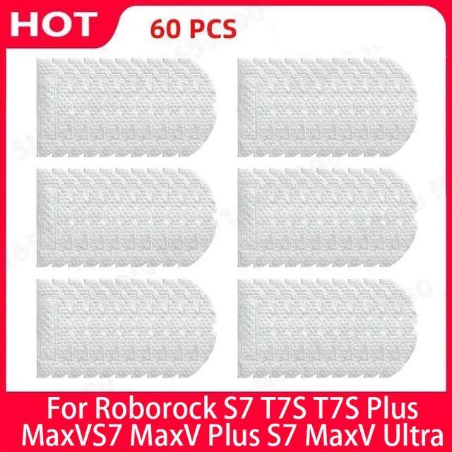 Roborock Einweg-Wischlappen Vibrationsmopp Zubehör für Saugroboter S7 T7S Plus MaxV S7 MaxV Plus S7 MaxV Ultra in Weiß - Bild 1