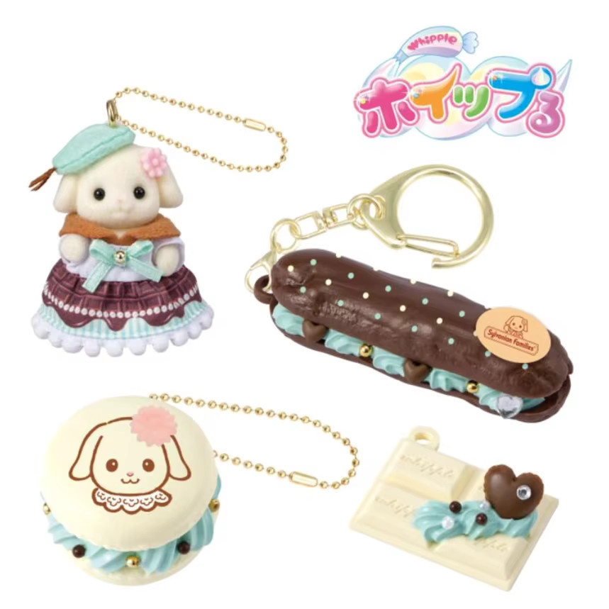 Sylvanian Families Anime Mint Chocolate Rabbit Schlüsselanhänger-Set, Tiere, ab 8 Jahren - Bild 4