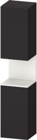 Duravit Hochschrank Qatego in Weiß Matt mit LED-Beleuchtung und Glastüren, B/T/H: 40 x 36 x 176 cm - Bild 1