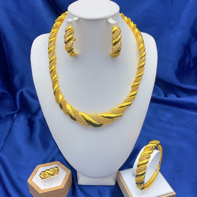 ANIID Schmuck-Set Halskette und Ohrringe, Gold, Damen - Bild 1