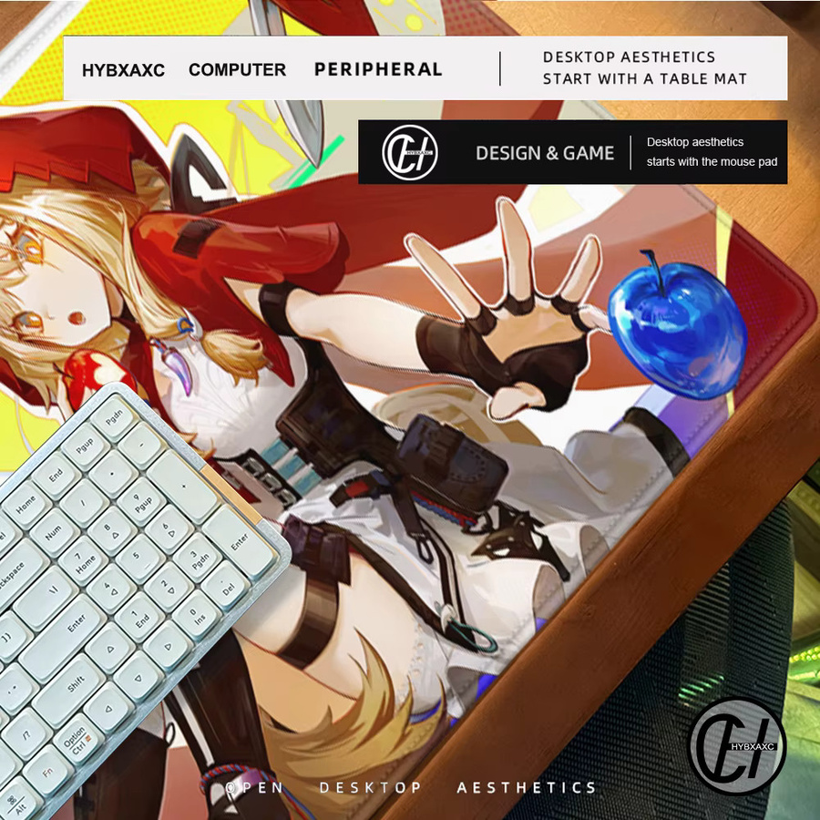 HYBXAXC Arknights Endfield Mauspad mit Anime Girl Rossi Design, XL Gaming Schreibtischunterlage, Multicolour - Bild 4