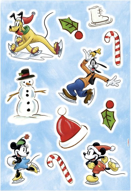 Komar Deko-Sticker Mickey Ice slide, mehrfarbig, Breite: 50 cm, Höhe: 70 cm - Bild 1