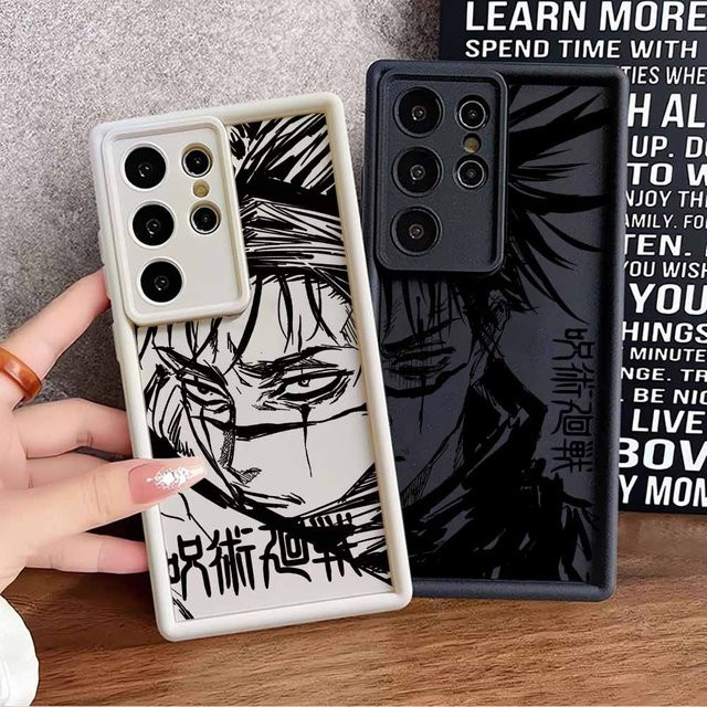 Jujutsu Kaisen Anime Handyhülle für Samsung Galaxy S26 S25 S24 S23 S22 S21 FE Ultra Plus Soft Cover Eyes Ladder Design - Bild 1