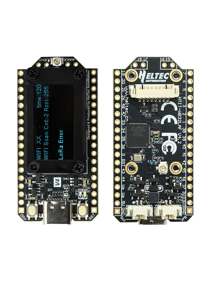 Heltec Meshtastic V4 LoRa Dev-Board mit 0,96 Zoll OLED, Solarbetrieb, GPS, ESP32, WiFi und BLE in Schwarz - Bild 4