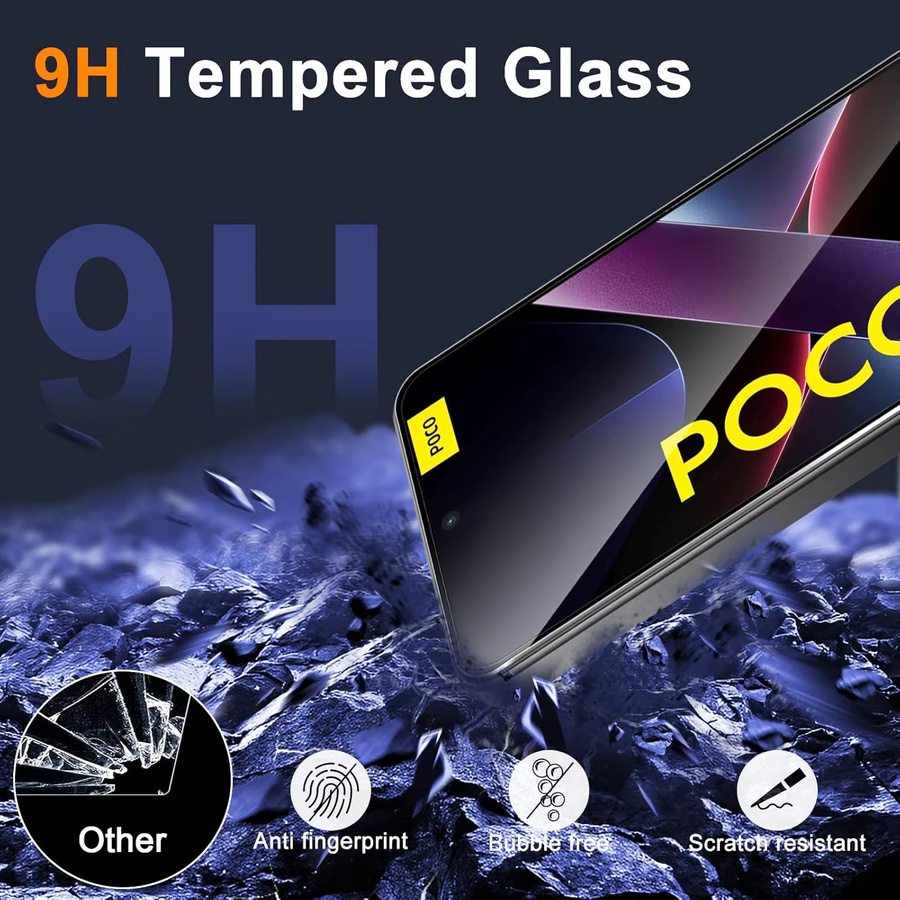 Displayschutz aus gehärtetem Glas für die Poco X7Pro Serie, transparent - Bild 2