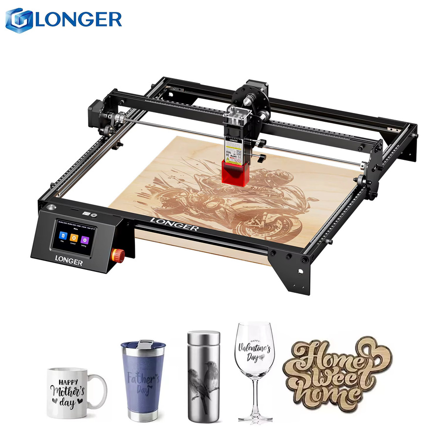 LONGER RAY5 20W Lasergravierer CNC-Werkzeug zum Gravieren und Schneiden von Metall, Holz, Leder und Kunststoff in Schwarz - Bild 5