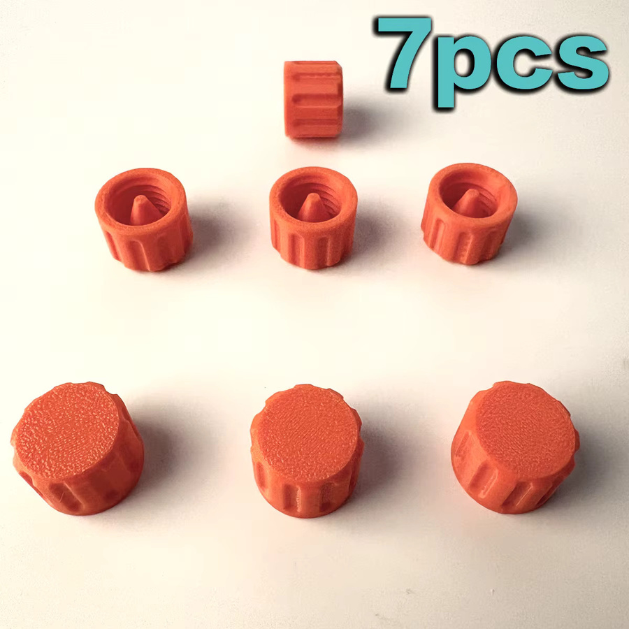 7-teiliges Set auslaufsichere polygonale Rohrstopfen in Orange zur Gewindedichtung und Abfallreduzierung - Bild 5