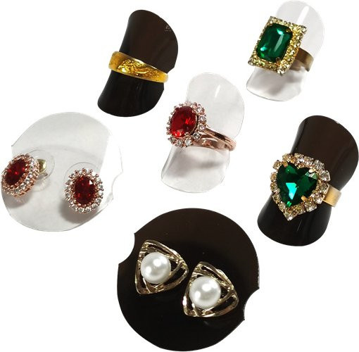 Transparentes Schmuck Display Set aus Kunststoff für die Ringaufbewahrung, 50 Stück - Bild 1