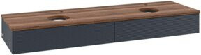 V&B Antao Waschtischunterschrank mit Frontstruktur und Beleuchtung, Farbe: Weiss, B/T: 160 x 50 cm - Bild 1