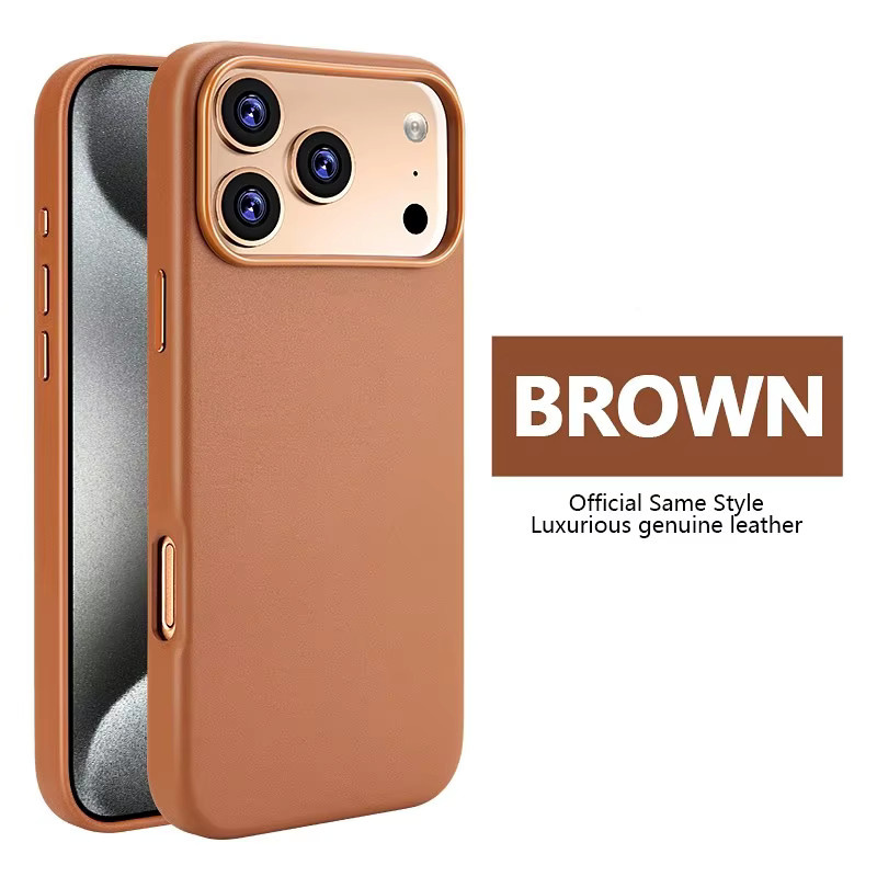 Magnetische Leder-Handyhülle für Apple iPhone 17 Pro Max, 16, 15, 14, 13 Pro Max Plus mit Original-Magnetverschluss in Grau - Bild 3