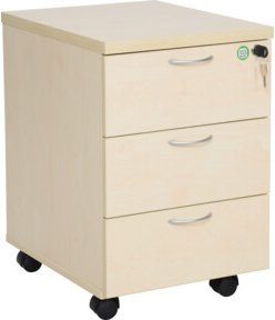 STIER Rollcontainer mit 3 Schubladen in Ahorn, B/T/H: 40,5 x 50,0 x 59,0 cm - Bild 1