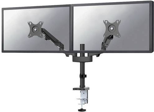 Neomounts DS70-750BL2 2fach Monitor-Tischhalterung für 43,2 cm bis 68,6 cm, Schwarz, höhenverstellbar, neigbar, schwenkbar und rotierbar, VESA 75x75 mm - Bild 1