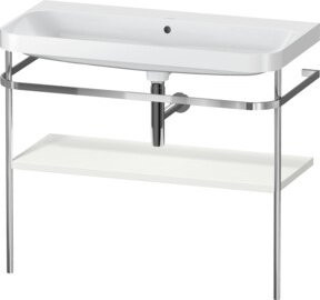 Duravit Möbelwaschtisch-Kombi Happy D.2 Plus in Weiß matt mit Konsole, B: 97,5 cm, T: 49 cm - Bild 1