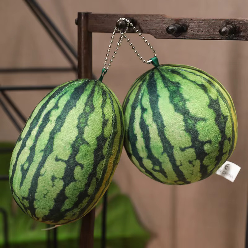 Kawaii Wassermelonen-Plüschpuppenkissen, Stofftier, Grün, Bunt / Mehrfarbig - Bild 5