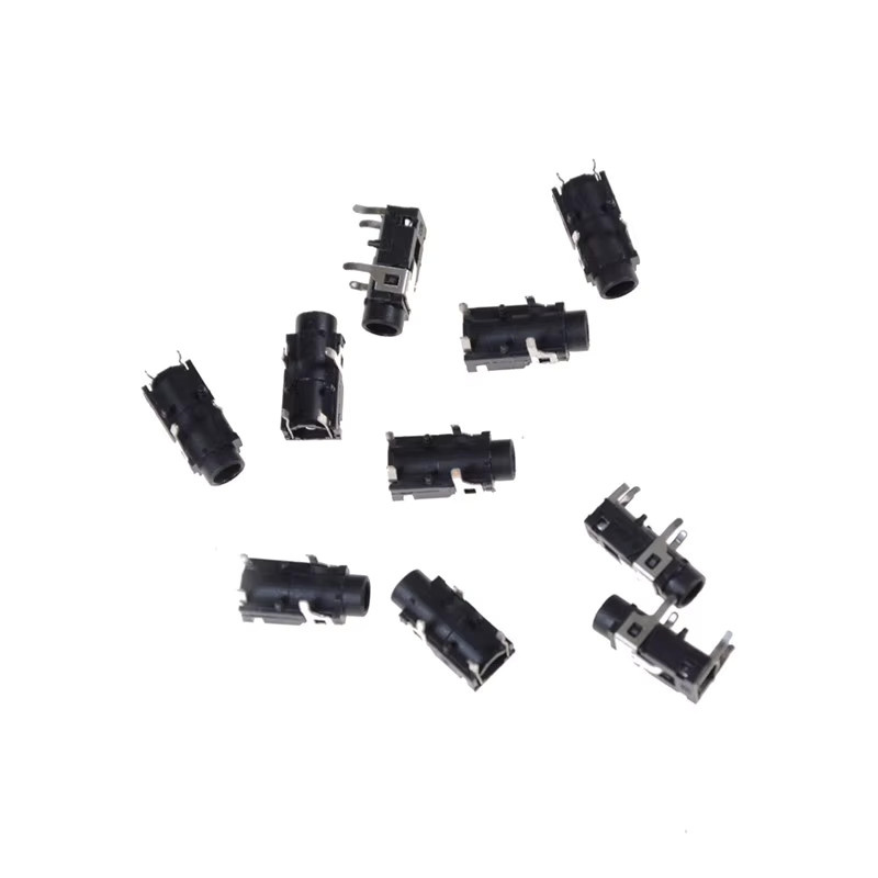 10 Stück SAFENH 4-polige 3,5mm Stereo-Kopfhörerbuchsen als PCB-Einbaubuchsen für Audio-Anschlüsse, Schwarz - Bild 2