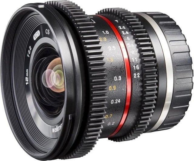 Walimex Pro 12mm f/2,2 Video Objektiv für Sony E Mount APS-C in Schwarz - Bild 1