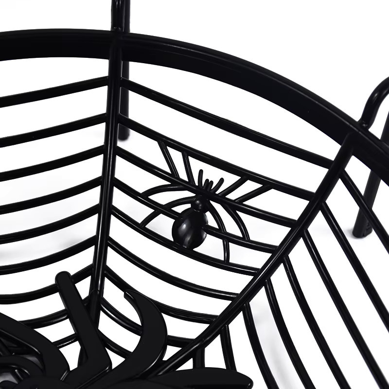 ZQNYCY Halloween Spinne Snackplatte in Orange für Süßigkeiten und Obst als Partydekoration - Bild 3