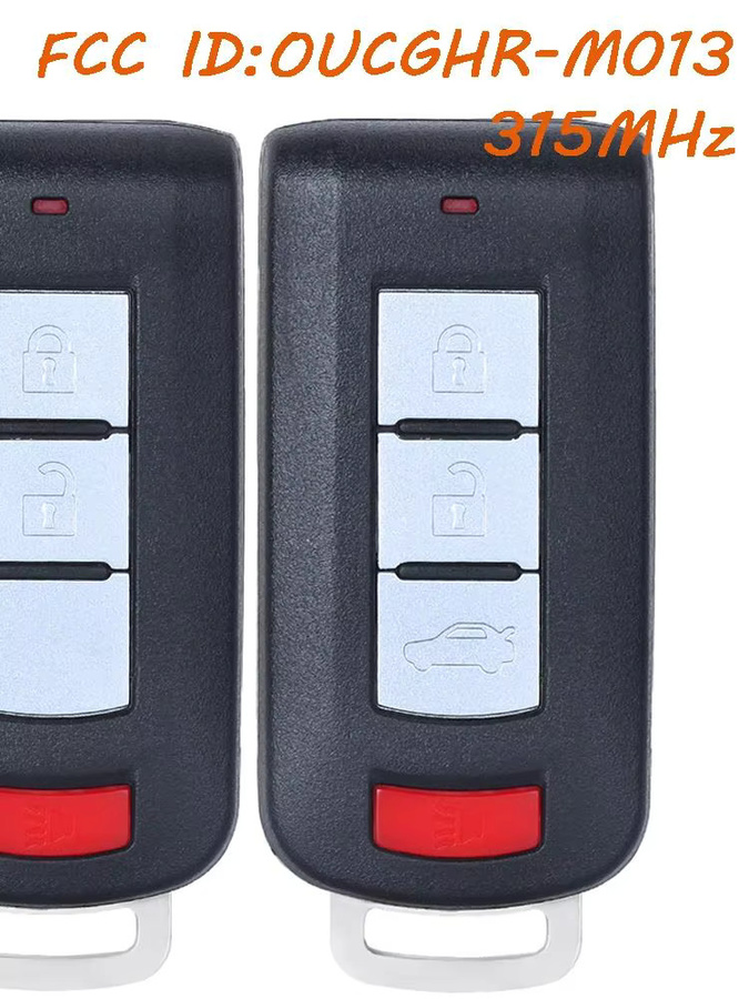 Keyecu Fernbedienung Auto Schlüsselanhänger für Mitsubishi Eclipse Cross und Mirage in Schwarz (315 MHz, Ersatzschlüssel 8637B639 8637C291) - Bild 5