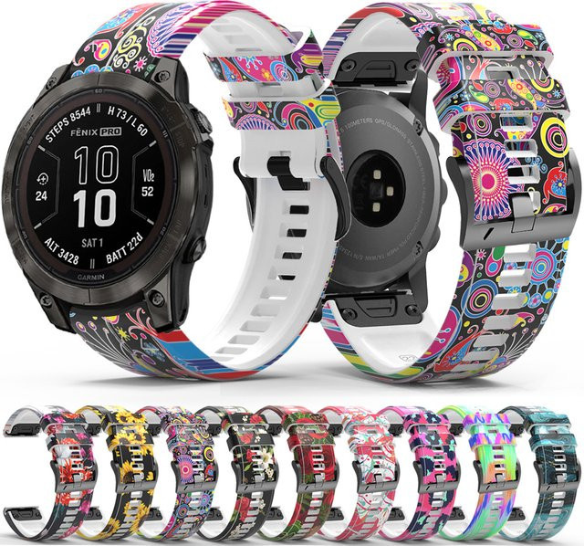 Quickfit Uhrenarmband Silikon, Bunt, Unisex, 26mm/22mm - Bild 1