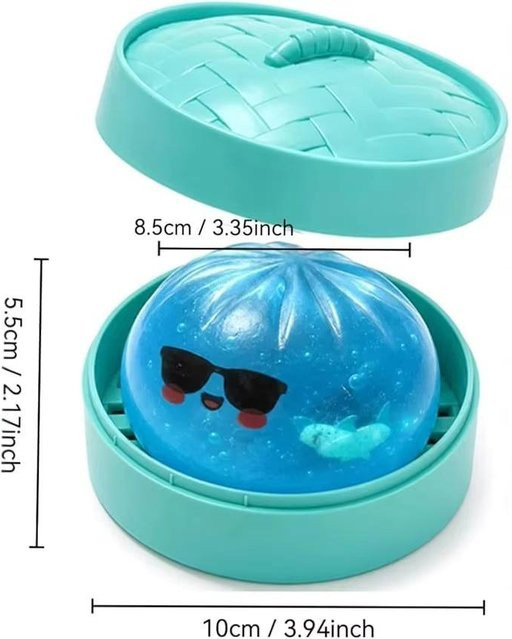 PRELEXT Glitzer Hai Knödel Squishy, Mini Brötchen Fidget, Weich, Langsame Rückfederung - Bild 1