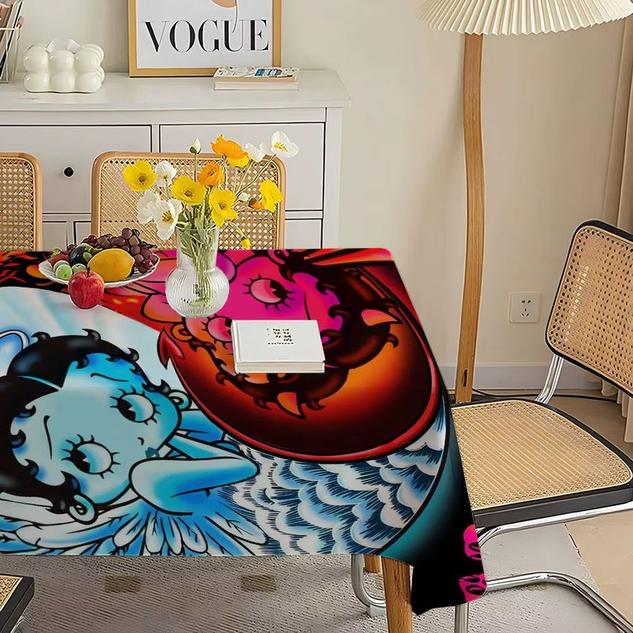 B-Betty Tischdecke B-Boop Puppen Motiv Multicolor für Picknick und Party - Bild 6