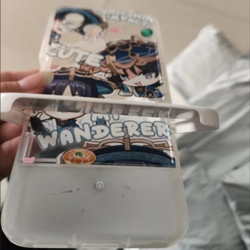 Game Impact Silikon Softcover mit unsichtbarer Klapphalterung für iPhone 11 bis iPhone 14 Pro, transparent - Bild 2