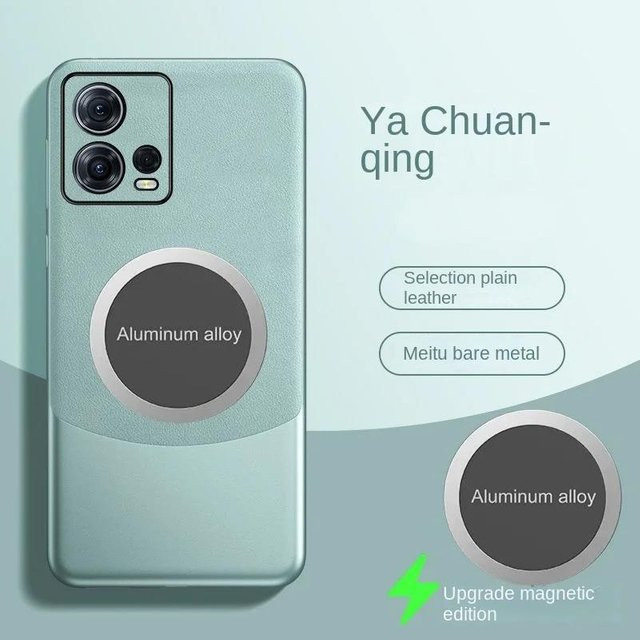 Luxuriöse PU-Leder Hülle mit magnetischem Schutz für Motorola Moto edge 30 Ultra und Moto edge 30 Fusion in Grün - Bild 1