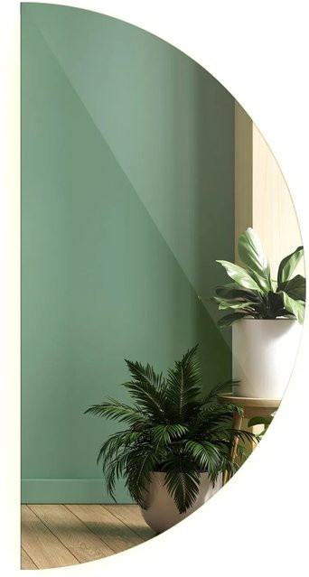 Tulup LED Spiegel Halbmond in Weiß mit neutralweißem Licht 4000K, B/H: 30 x 60 cm - Bild 1