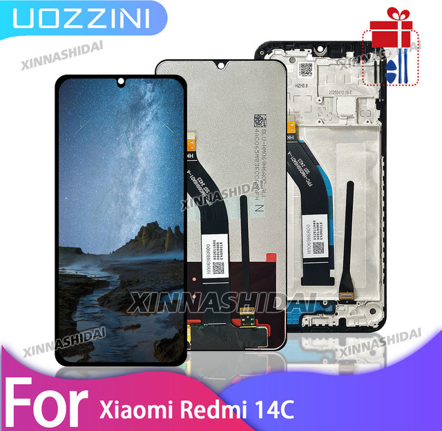 Xiaomi Redmi 14C LCD Display mit Touchscreen Digitizer in Schwarz als Ersatzteil für die Montage - Bild 1