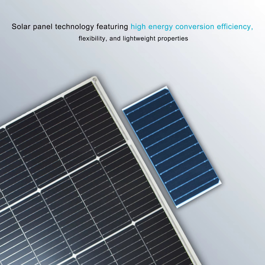 JINGYANGPV 2er Set Flexible Monokristalline Solarpanels 250W (2x 125W) 12V in Schwarz für Wohnmobil, Boot und Camping - Bild 5